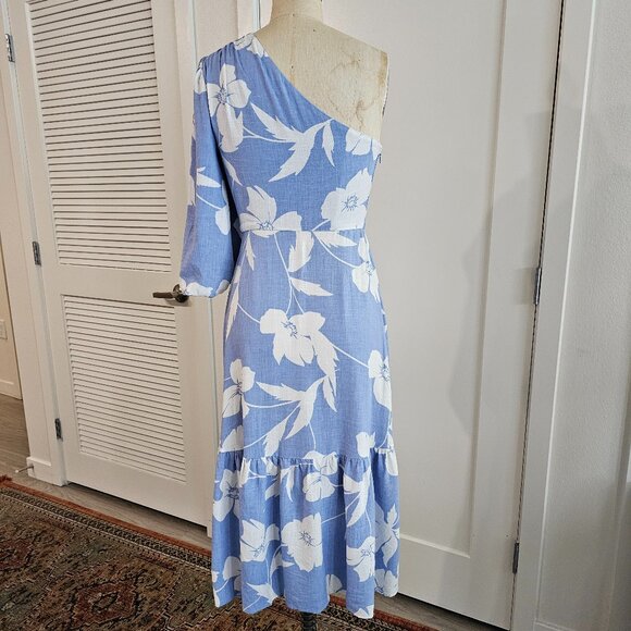BCBGMAXAZRIA - One Shoulder Midi Floral Dress in size XS - Picture 2 of 7